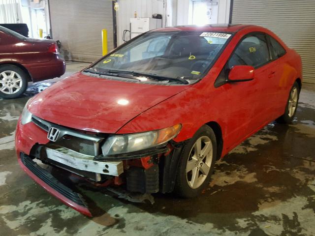 2HGFG12827H582382 - 2007 HONDA CIVIC EX RED photo 2