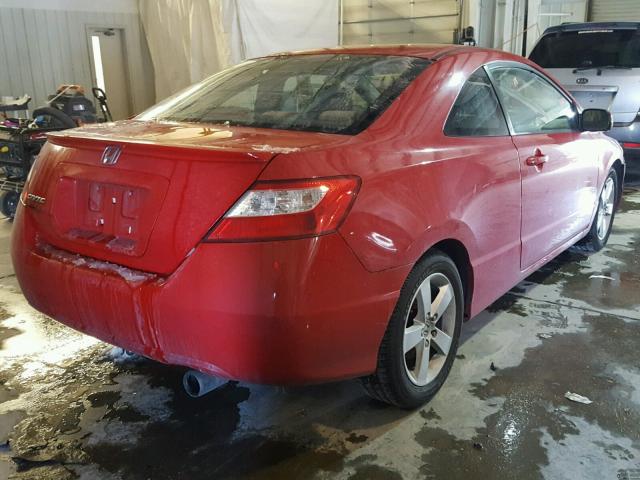 2HGFG12827H582382 - 2007 HONDA CIVIC EX RED photo 4