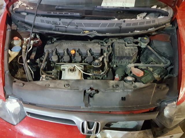 2HGFG12827H582382 - 2007 HONDA CIVIC EX RED photo 7