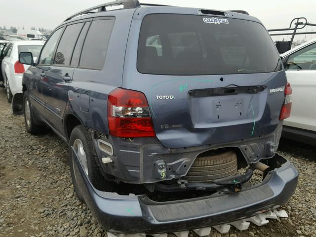 JTEEP21A670211682 - 2007 TOYOTA HIGHLANDER BLUE photo 3