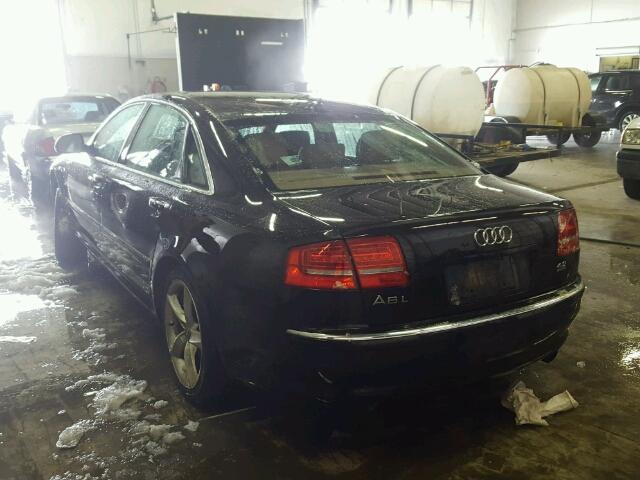 WAUMV94E49N008631 - 2009 AUDI A8 BLACK photo 3