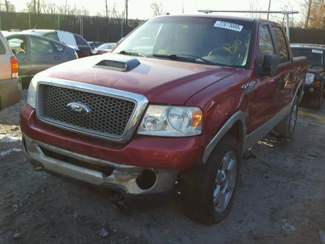 1FTPW14V27KA86807 - 2007 FORD F150 SUPER BURGUNDY photo 2