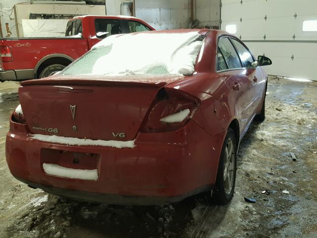 1G2ZG58N174202160 - 2007 PONTIAC G6 BASE RED photo 4