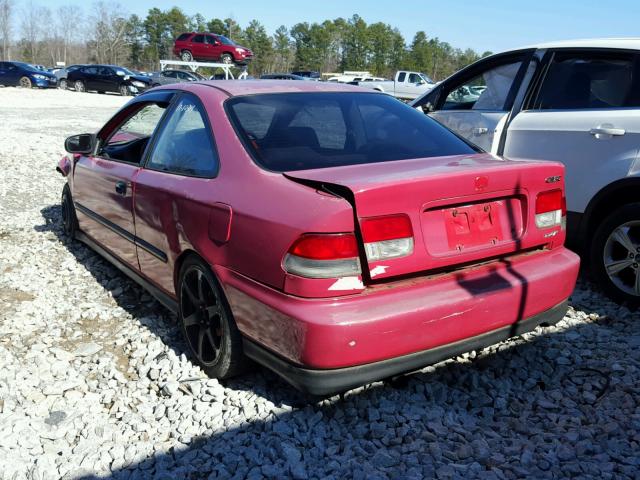 1HGEJ6126TL092306 - 1996 HONDA CIVIC DX RED photo 3