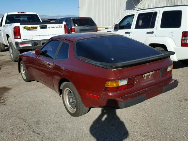 WP0AA094XEN458677 - 1984 PORSCHE 944 MAROON photo 3