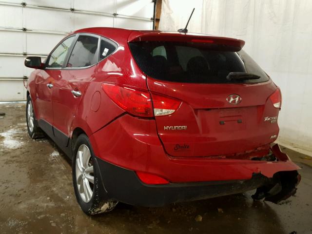 KM8JUCAC3DU664323 - 2013 HYUNDAI TUCSON GLS RED photo 3