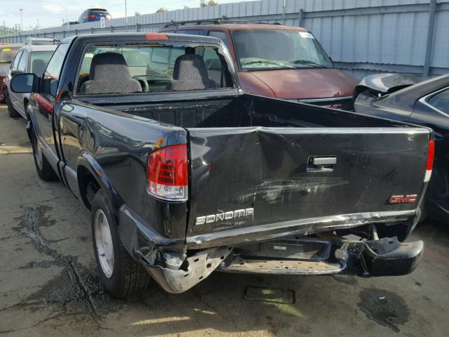 1GTCS14W228258259 - 2002 GMC SONOMA BLACK photo 3