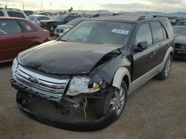 1FMDK07W18GA12002 - 2008 FORD TAURUS X E BLACK photo 2