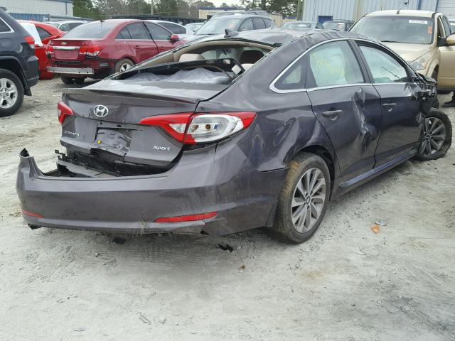 5NPE34AF6FH241323 - 2015 HYUNDAI SONATA SPO BROWN photo 4