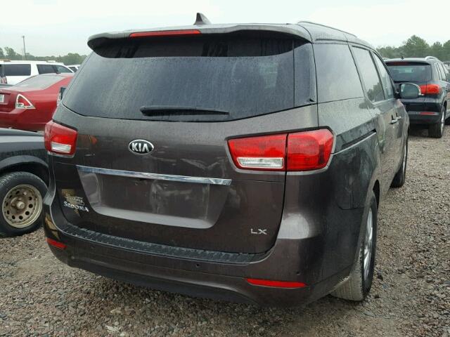 KNDMB5C14G6100980 - 2016 KIA SEDONA LX GRAY photo 4