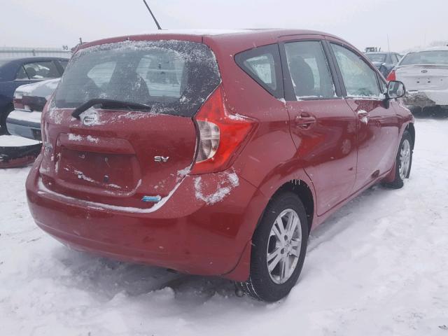 3N1CE2CP7EL386755 - 2014 NISSAN VERSA NOTE RED photo 4