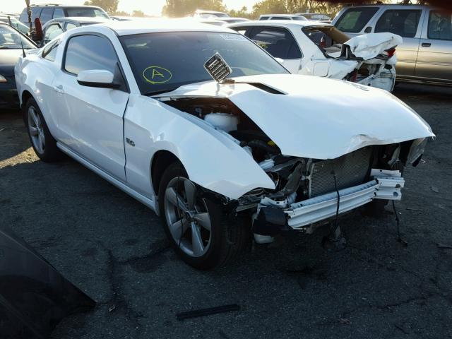 1ZVBP8CF4E5327754 - 2014 FORD MUSTANG GT WHITE photo 1