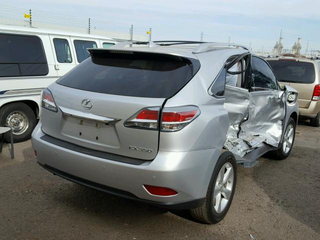 JTJBK1BA6F2476004 - 2015 LEXUS RX 350 SILVER photo 4