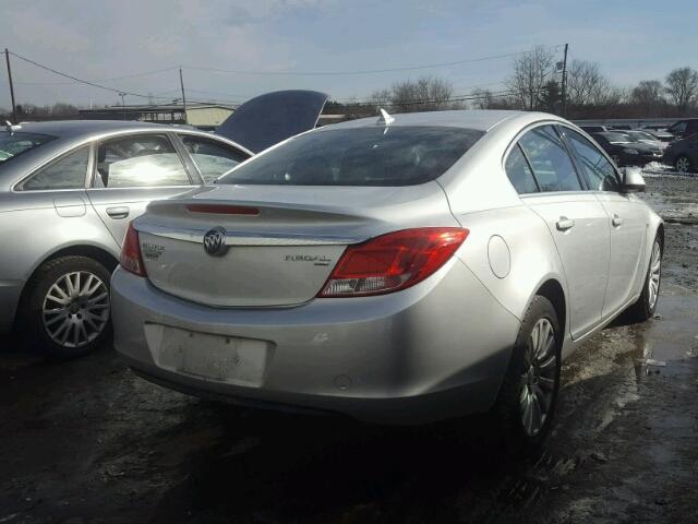 W04GN5EC1B1084529 - 2011 BUICK REGAL CXL SILVER photo 4