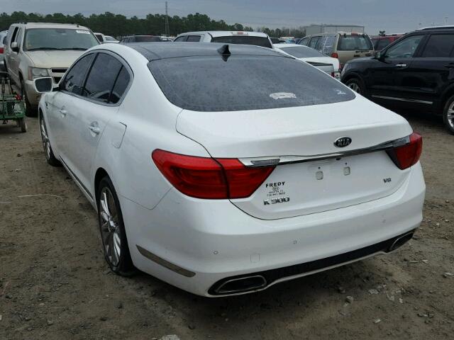 KNALW4D44F6021646 - 2015 KIA K900 WHITE photo 3