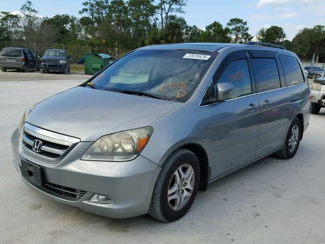 5FNRL38786B105512 - 2006 HONDA ODYSSEY EX SILVER photo 2