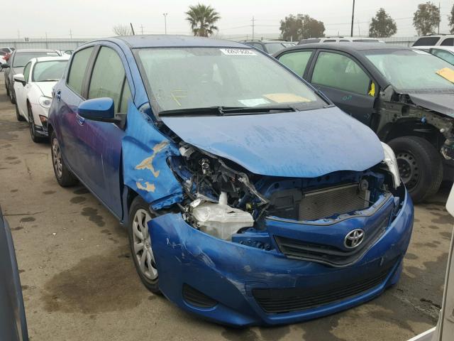 JTDKTUD37DD557305 - 2013 TOYOTA YARIS BLUE photo 1