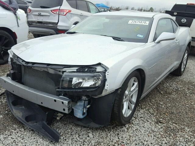 2G1FA1E35F9191342 - 2015 CHEVROLET CAMARO LS SILVER photo 2