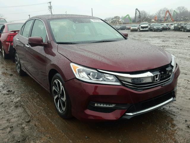 1HGCR3F04HA000411 - 2017 HONDA ACCORD EXL BURGUNDY photo 1