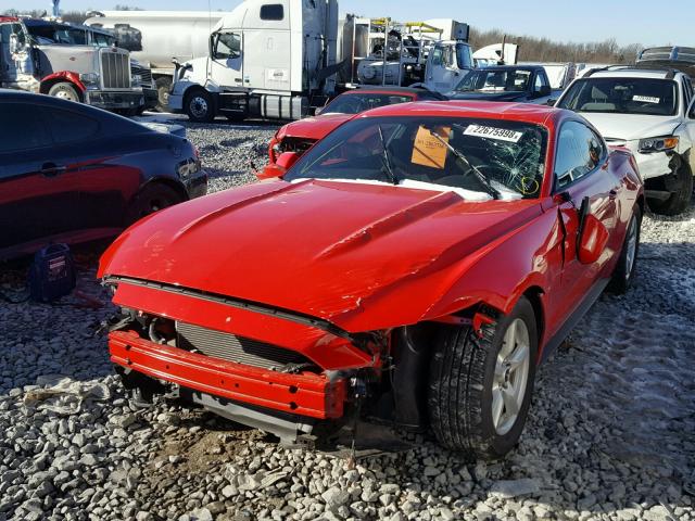 1FA6P8AM6H5301284 - 2017 FORD MUSTANG RED photo 2