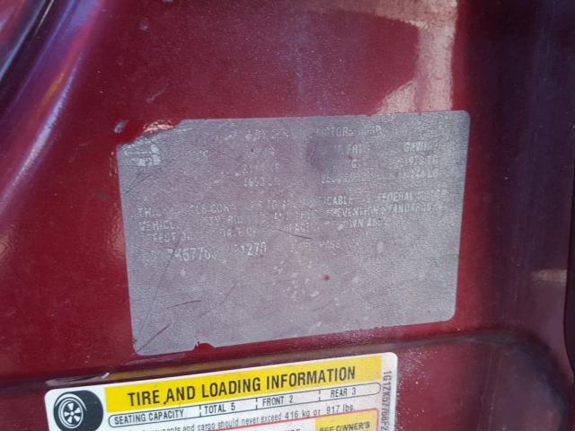 1G1ZK57768F251270 - 2008 CHEVROLET MALIBU LTZ წითელი ფოტო 10