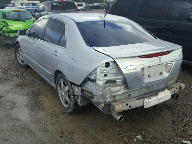 JHMCN36476C004028 - 2006 HONDA ACCORD HYB SILVER photo 3