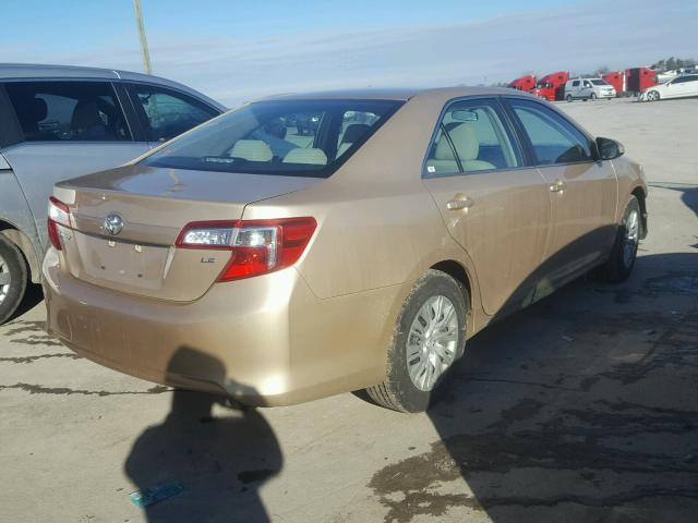 4T1BF1FK7CU092223 - 2012 TOYOTA CAMRY BASE BEIGE photo 4