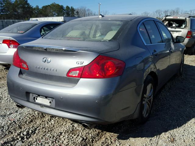 JN1CV6AP6AM405032 - 2010 INFINITI G37 BASE GRAY photo 4