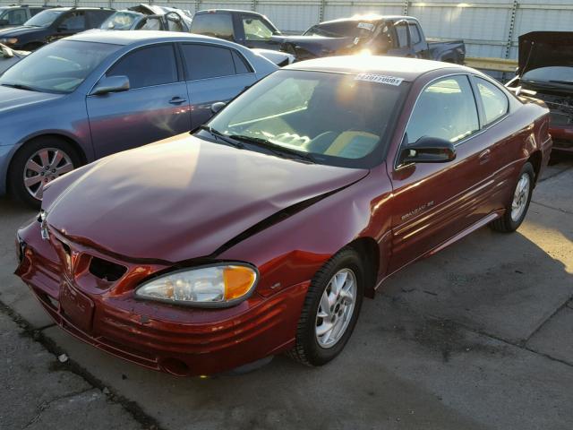 1G2NF12E11M577234 - 2001 PONTIAC GRAND AM S BURGUNDY photo 2