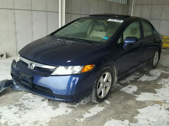 1HGFA16806L100750 - 2006 HONDA CIVIC EX BLUE photo 2