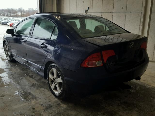 1HGFA16806L100750 - 2006 HONDA CIVIC EX BLUE photo 3