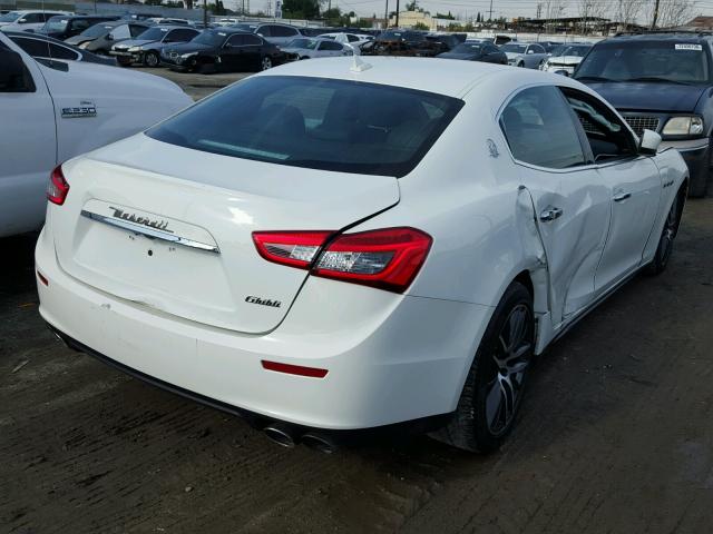 ZAM57XSA7F1130582 - 2015 MASERATI GHIBLI WHITE photo 4