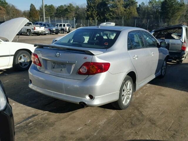 1NXBU4EEXAZ281500 - 2010 TOYOTA COROLLA BA SILVER photo 4