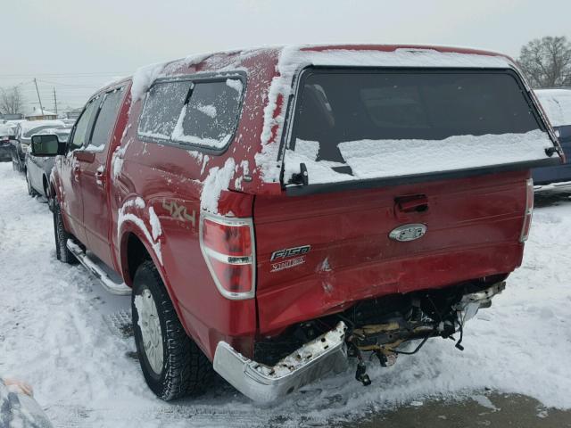 1FTFW1ET5BFA95186 - 2011 FORD F-150 RED photo 3