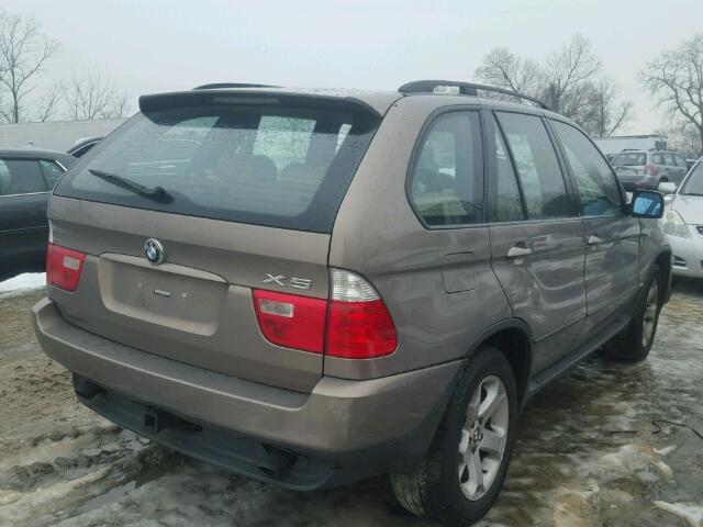 5UXFA13574LB09193 - 2004 BMW X5 3.0I TAN photo 4