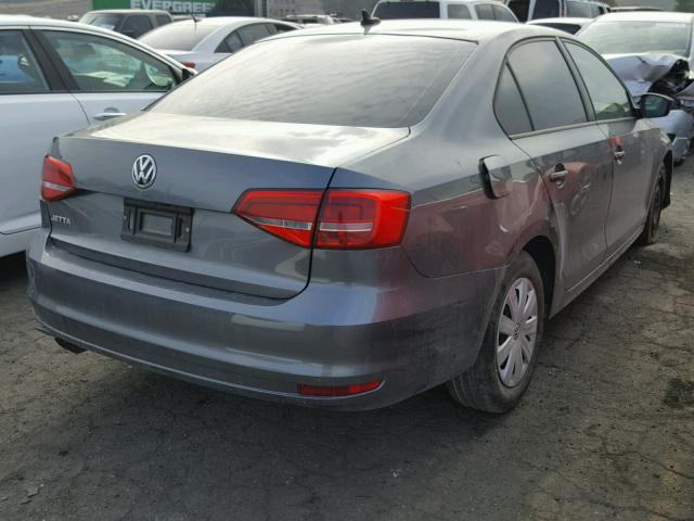 3VW1K7AJ3FM335416 - 2015 VOLKSWAGEN JETTA BASE GRAY photo 4