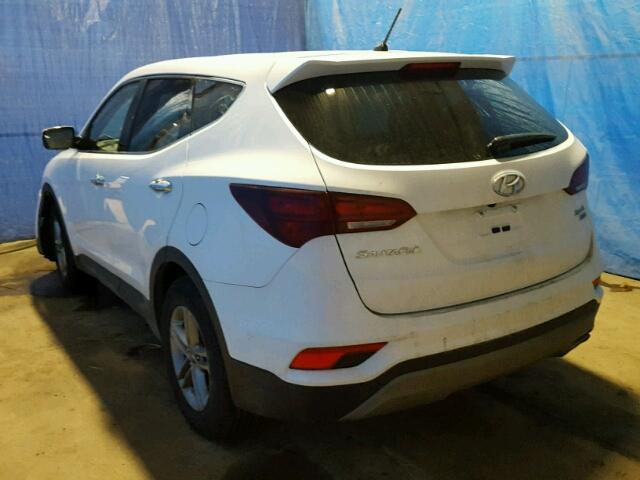 5XYZTDLB7JG541318 - 2018 HYUNDAI SANTA FE S WHITE photo 3