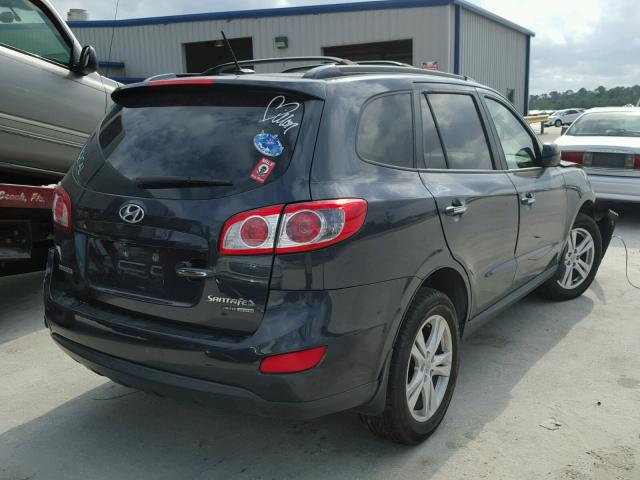 5XYZKDAG9BG071635 - 2011 HYUNDAI SANTA FE L BLUE photo 4