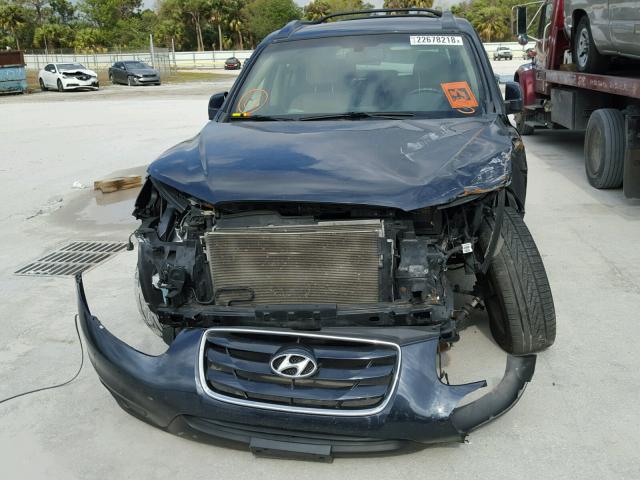 5XYZKDAG9BG071635 - 2011 HYUNDAI SANTA FE L BLUE photo 9