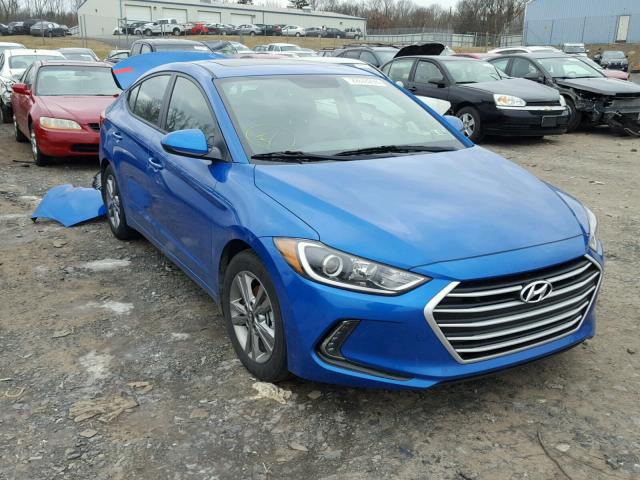 KMHD84LFXHU352746 - 2017 HYUNDAI ELANTRA SE BLUE photo 1