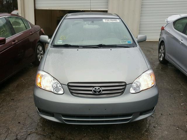 2T1BR32E83C085205 - 2003 TOYOTA COROLLA CE GRAY photo 9