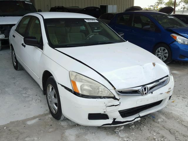 1HGCM56177A127736 - 2007 HONDA ACCORD VAL WHITE photo 1