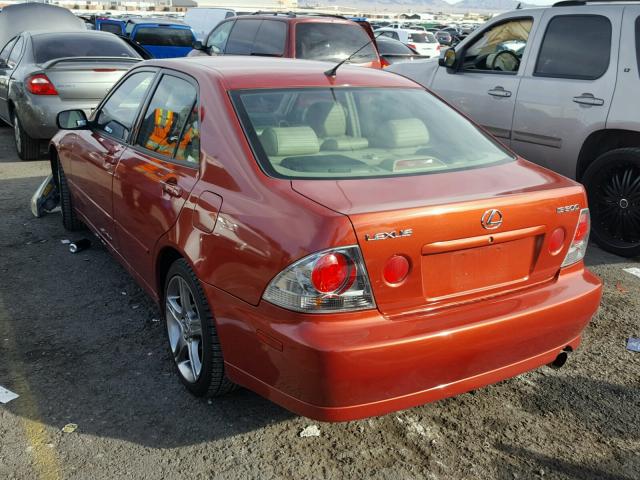 JTHBD182910015380 - 2001 LEXUS IS 300 ORANGE photo 3