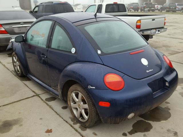 3VWCD31C14M404601 - 2004 VOLKSWAGEN NEW BEETLE BLUE photo 3