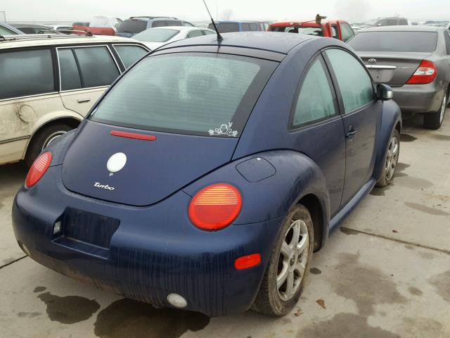 3VWCD31C14M404601 - 2004 VOLKSWAGEN NEW BEETLE BLUE photo 4