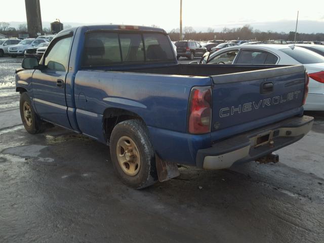 1GCEC14V54Z339024 - 2004 CHEVROLET SILVERADO BLUE photo 3