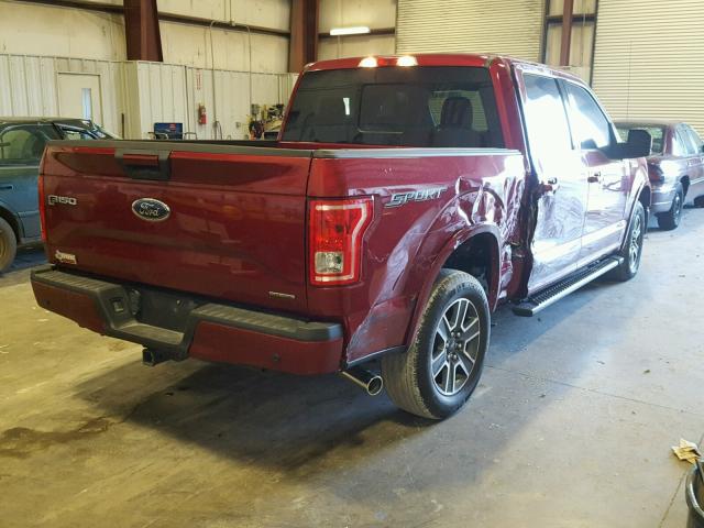 1FTEW1CFXFKD88071 - 2015 FORD F150 SUPER RED photo 4