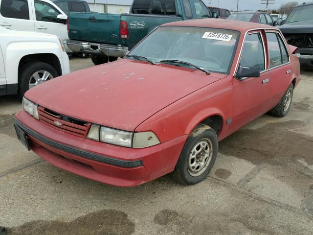 1G1JC5112KJ162394 - 1989 CHEVROLET CAVALIER RED photo 2