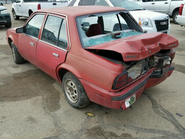 1G1JC5112KJ162394 - 1989 CHEVROLET CAVALIER RED photo 3