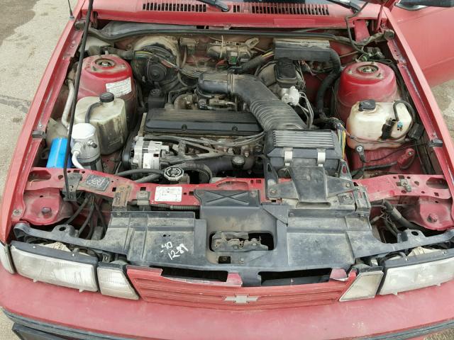 1G1JC5112KJ162394 - 1989 CHEVROLET CAVALIER RED photo 7